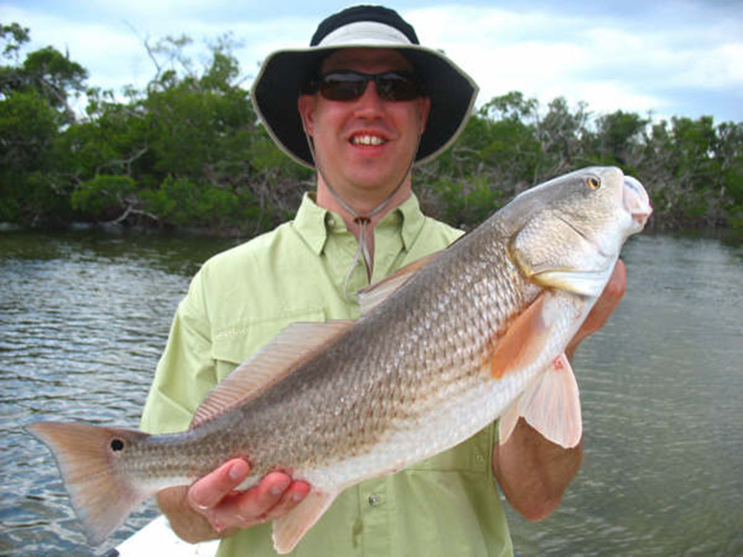 Tim Redfish caught on light tackle